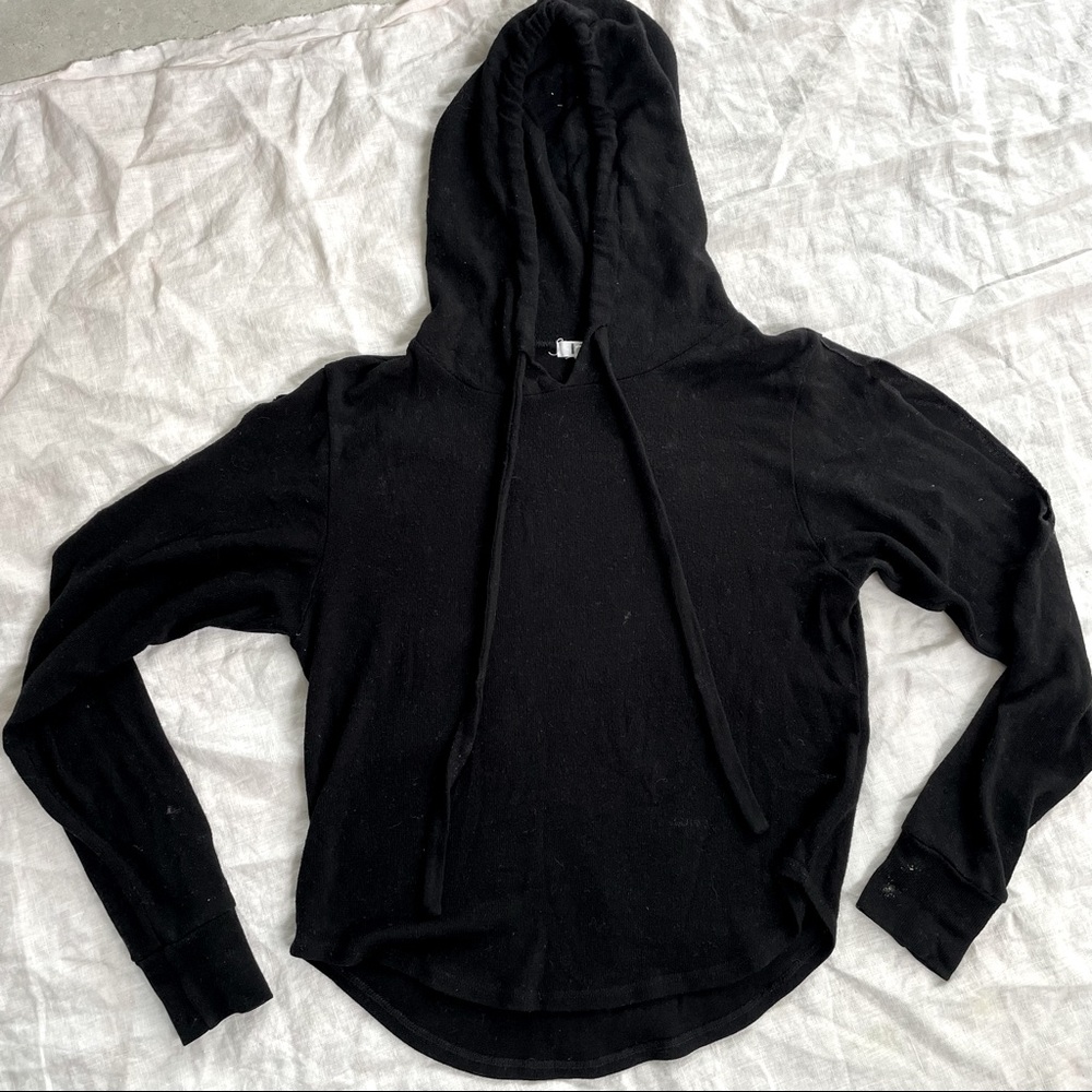 Black sweater with hoodie
